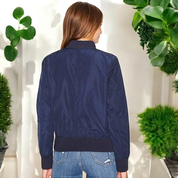 NEW Women's Levi’s Navy Blue Flight Bomber Jacket - Picture 7 of 16